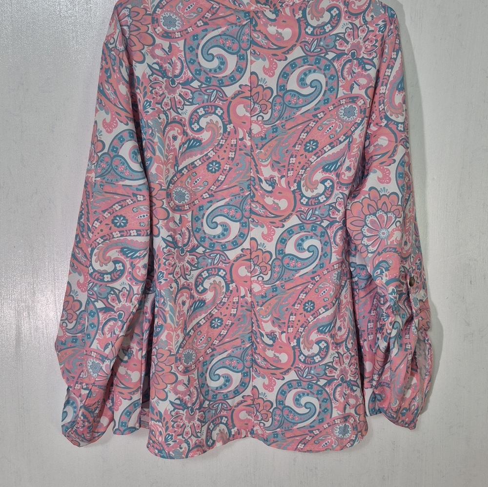 Floral Paisley Women's Top SIZE 4X - Picture 3 of 9
